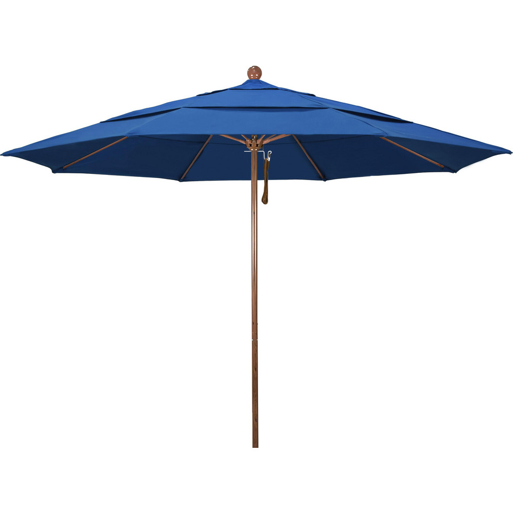 California Umbrella Patio Umbrella: 132" Dia, 8.917' High, Pacifica, Black, Aluminum Frame - 194061620007