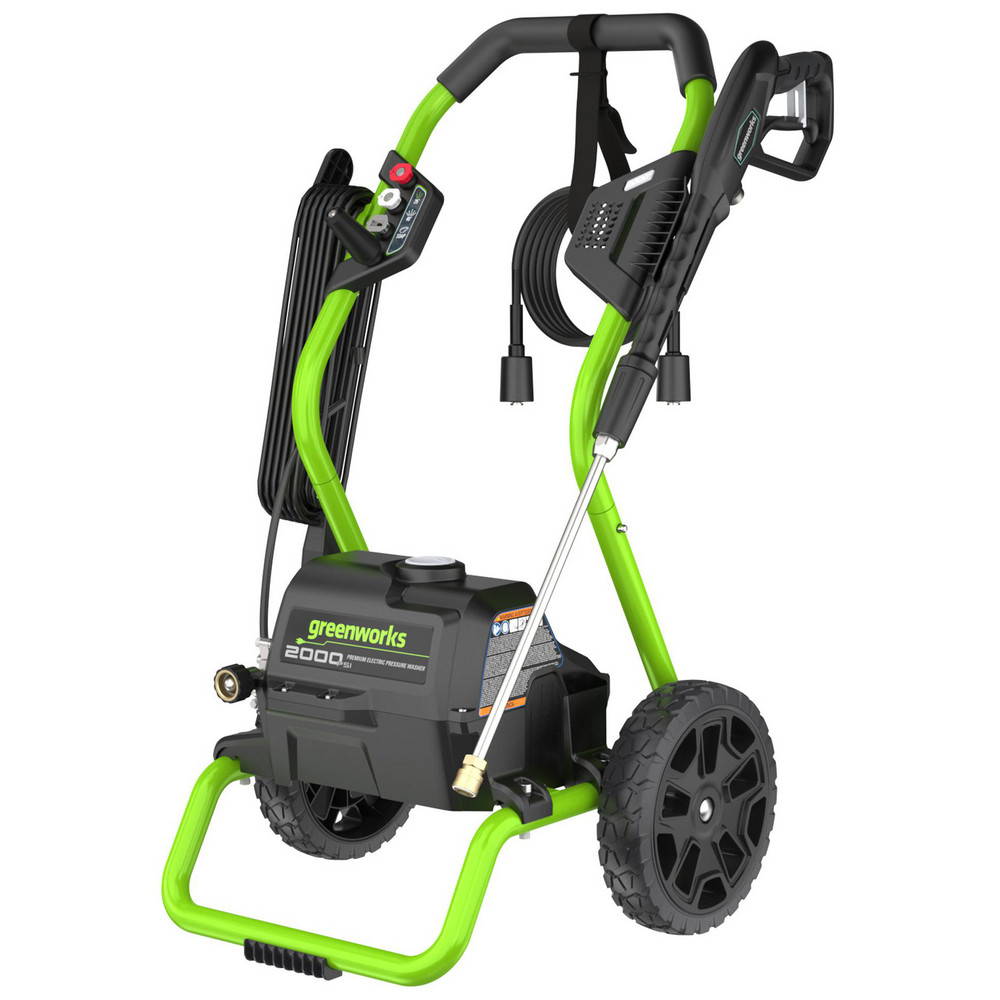 Greenworks Pressure Washer: 2,000 psi, 1 GPM, Electric, Cold Water - 5111902VT