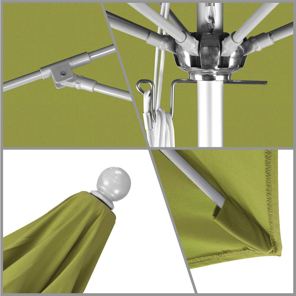 California Umbrella Patio Umbrella: 108" Dia, 8.583' High, Pacifica, Ginkgo, Aluminum Frame - 194061626658