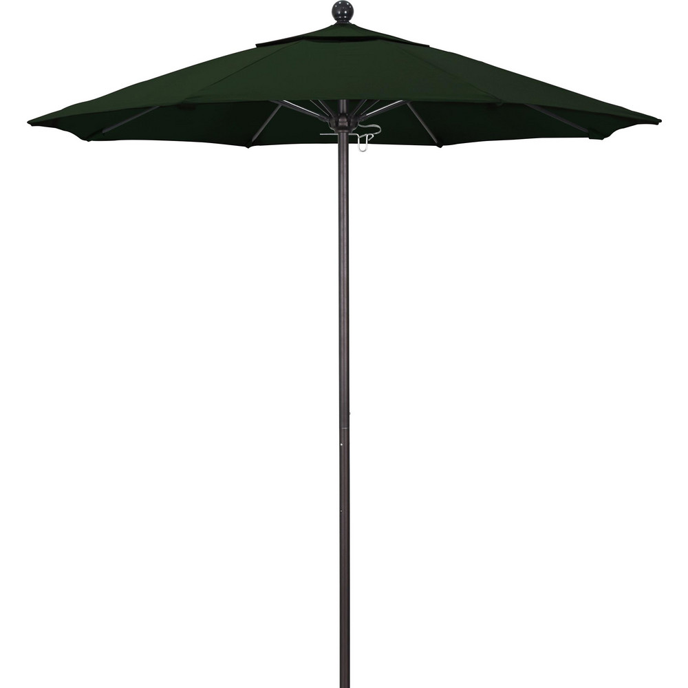 California Umbrella Patio Umbrella: 90" Dia, 8' High, Pacifica, Hunter Green, Aluminum Frame - 194061620311