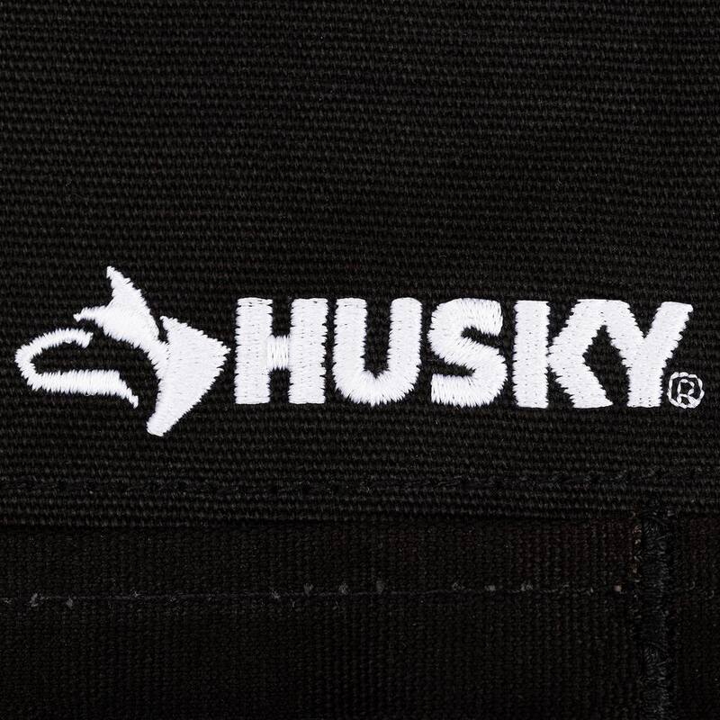 Husky 23 in. 16-Pocket Black Canvas Bib Tool Work Apron - HD00122-TH