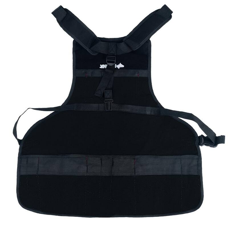 Husky 23 in. 16-Pocket Black Canvas Bib Tool Work Apron - HD00122-TH