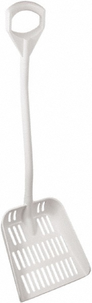 Vikan Ergonomic shovel with drain holes, 13.8",  White - 56035