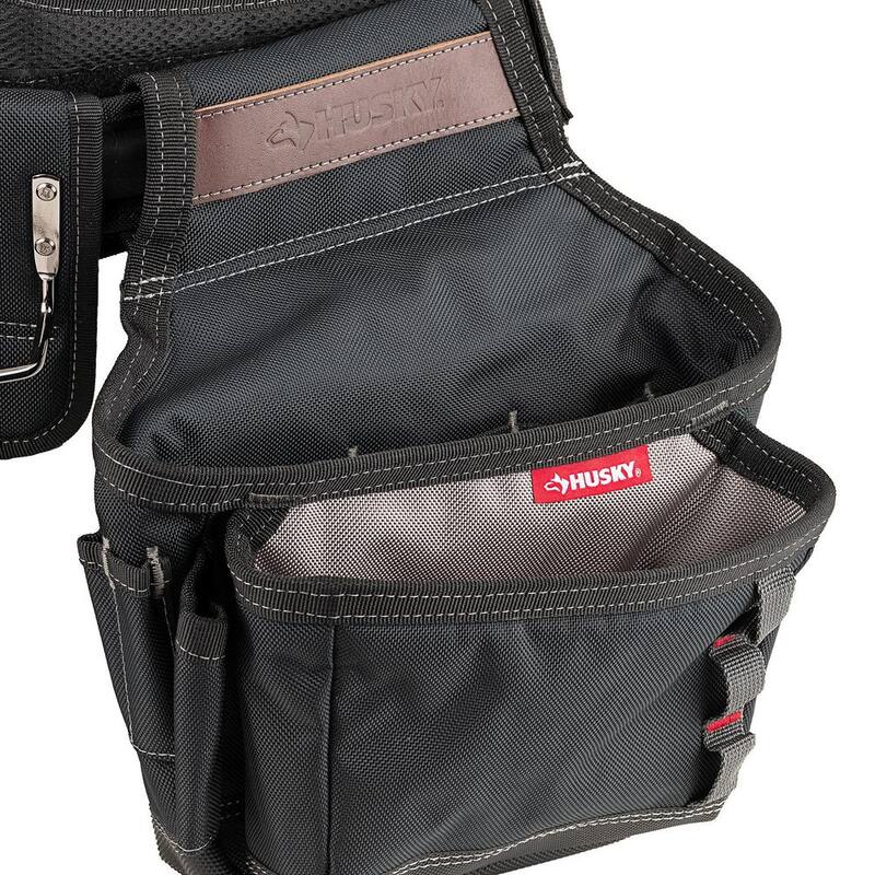 Husky Framers 3-Bag Work Tool Belt with Suspenders - HD00172
