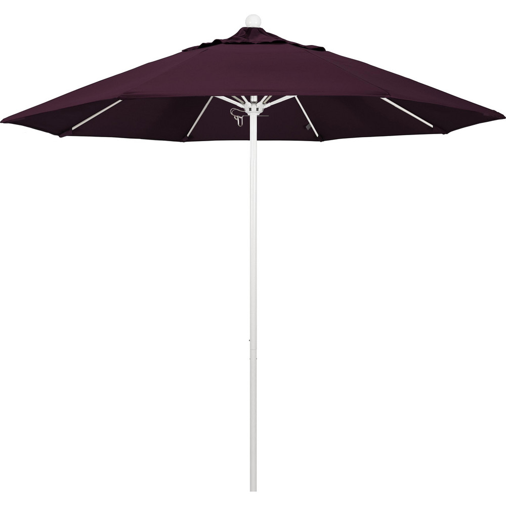 California Umbrella Patio Umbrella: 108" Dia, 8.583' High, Pacifica, Purple, Aluminum Frame - 194061627204