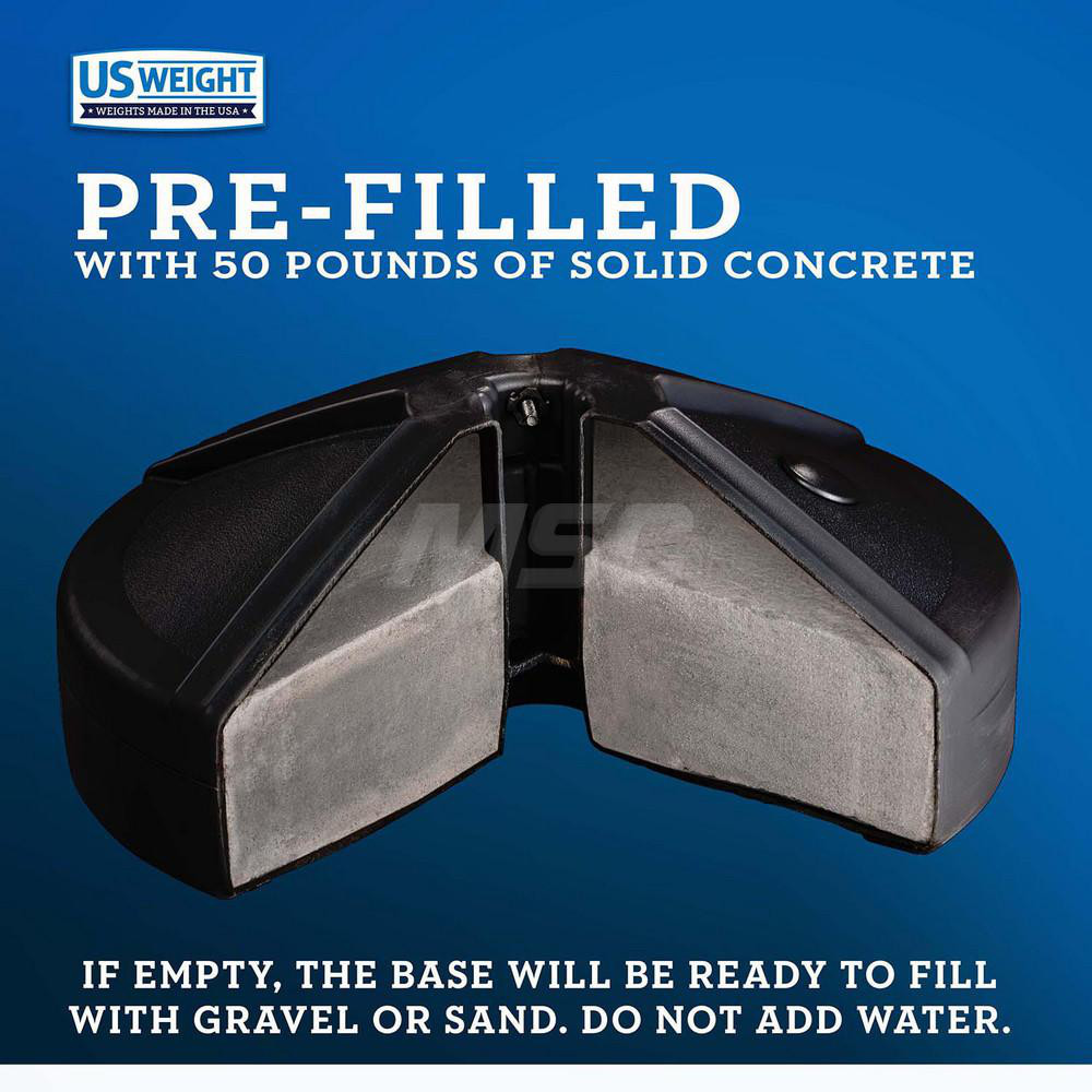 US Weight Patio Furniture Parts & Accessories: Umbrella Base, Black, HDPE, Concrete - FUB1B