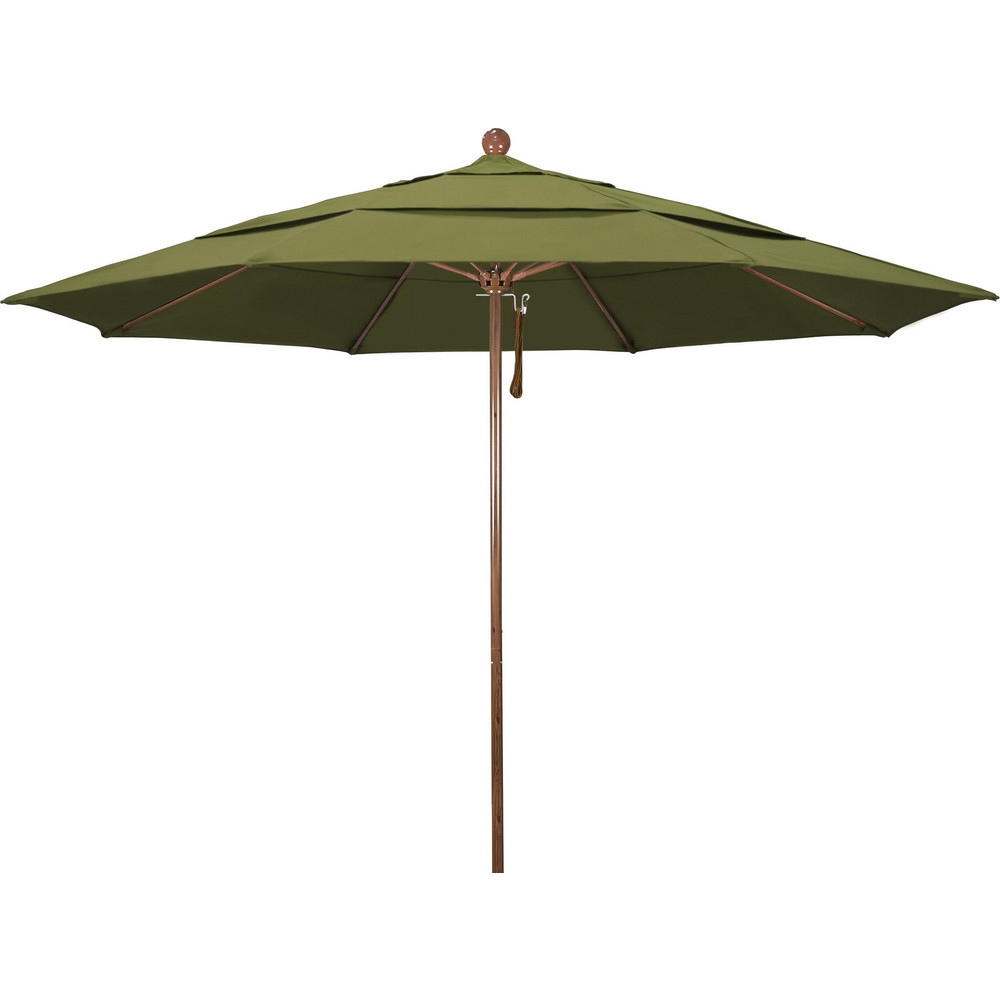 California Umbrella Patio Umbrella: 132" Dia, 8.917' High, Pacifica, Palm, Aluminum Frame - 194061619476