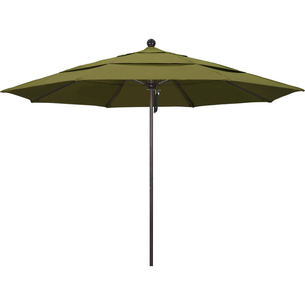 California Umbrella Patio Umbrella: 132" Dia, 8.917' High, Pacifica, Palm, Aluminum Frame - 194061619476