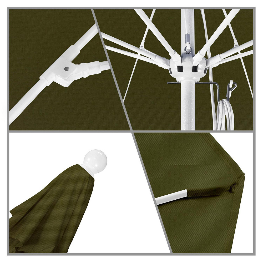 California Umbrella Patio Umbrella: 132" Dia, 8.917' High, Pacifica, Palm, Aluminum Frame - 194061619476