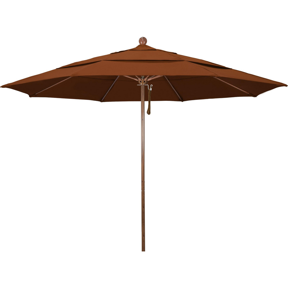California Umbrella Patio Umbrella: 132" Dia, 8.917' High, Pacifica, Palm, Aluminum Frame - 194061619476