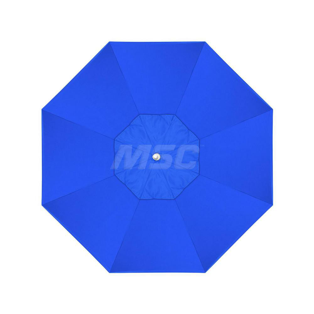 California Umbrella Patio Umbrella: 90" Dia, 9' High, Solution Dyed Acrylic, Pacific Blue, Aluminum & Fiberglass Frame - 194061358689