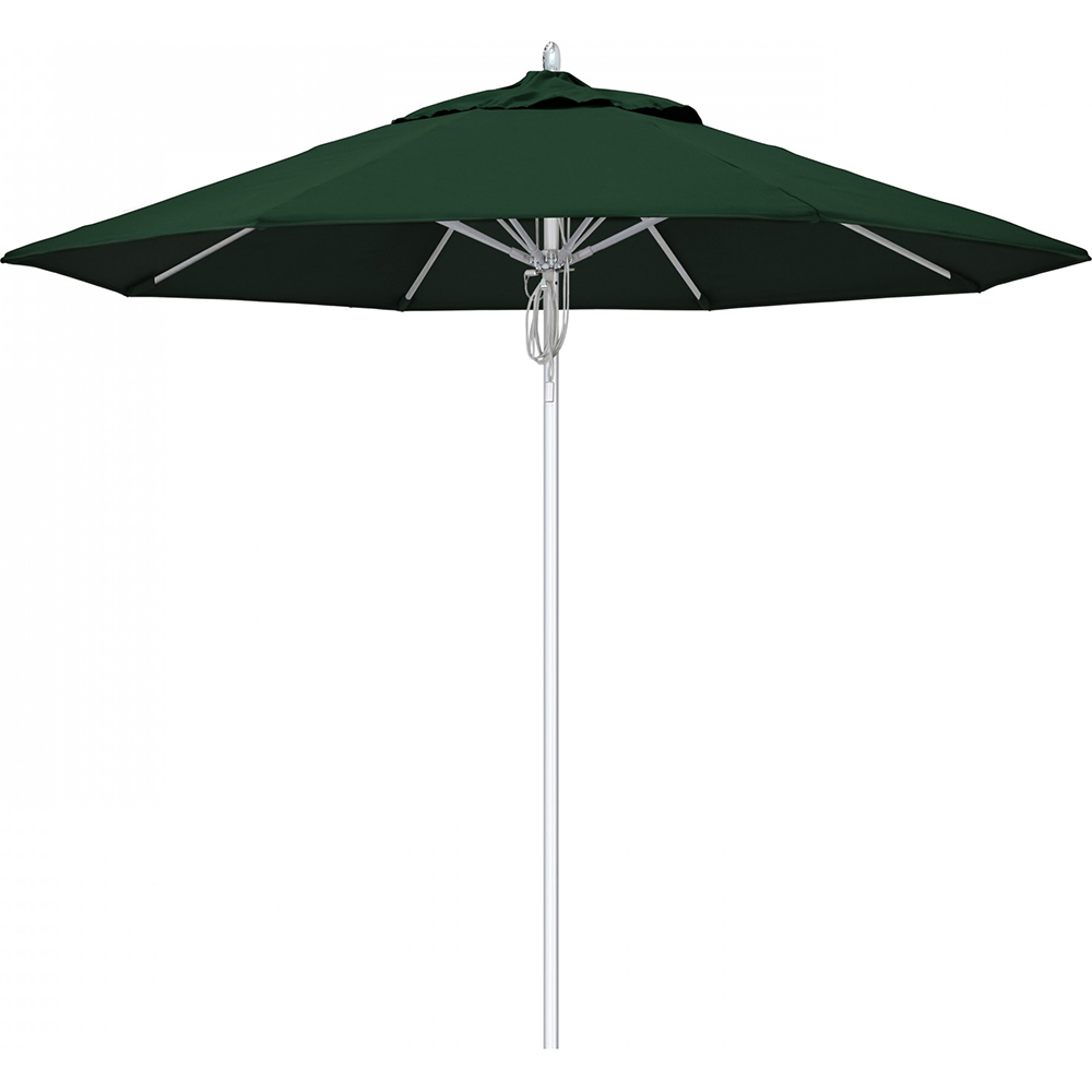 California Umbrella Patio Umbrella: 90" Dia, 9' High, Solution Dyed Acrylic, Pacific Blue, Aluminum & Fiberglass Frame - 194061358689