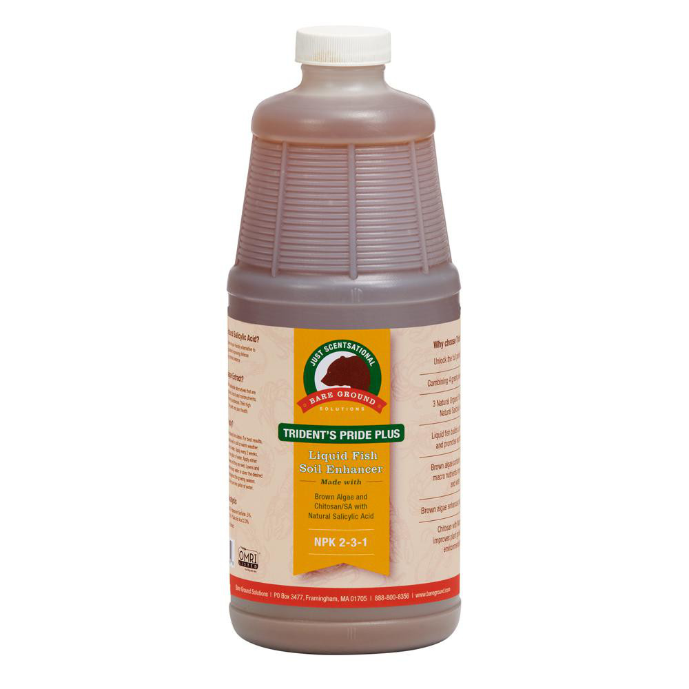 Bare Ground Solutions 100% Liquid Fish Fertilizer nutrients for rapid, dynamic and optimal growth in place of chemical fertilizers - TP-5G
