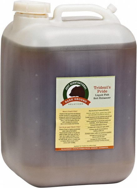 Bare Ground Solutions 100% Liquid Fish Fertilizer nutrients for rapid, dynamic and optimal growth in place of chemical fertilizers - TP-5G