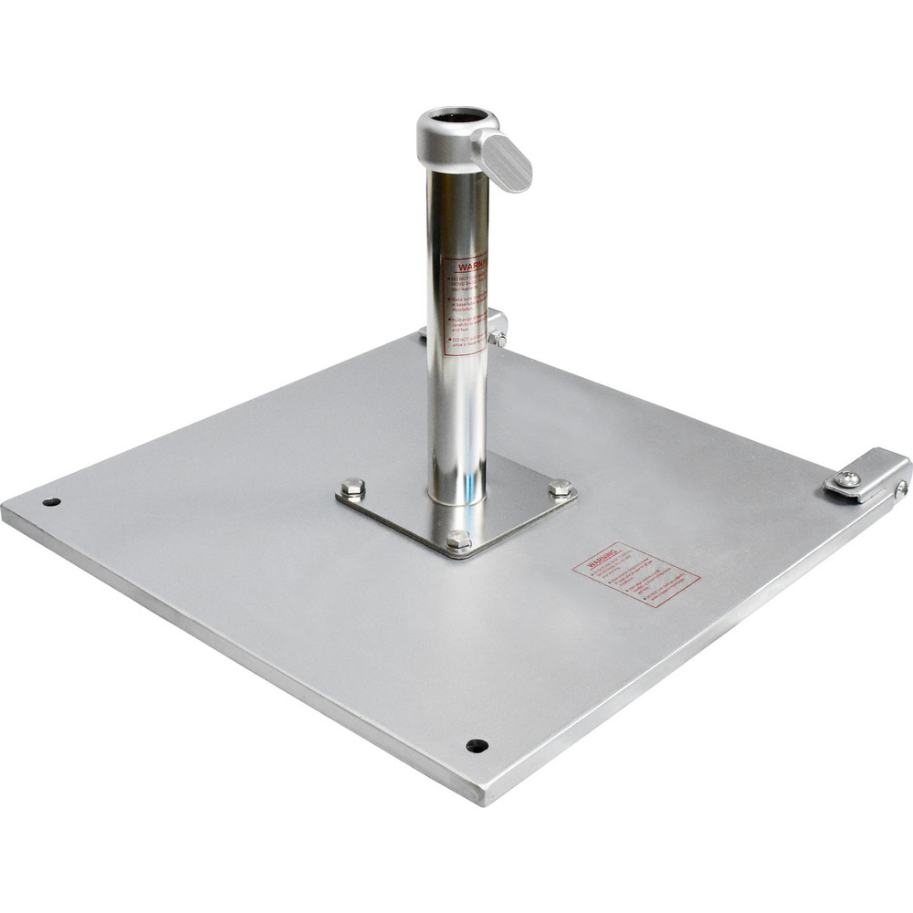 California Umbrella Patio Furniture Parts & Accessories: Umbrella Base, Silver, Galvanized Steel - 194061628126