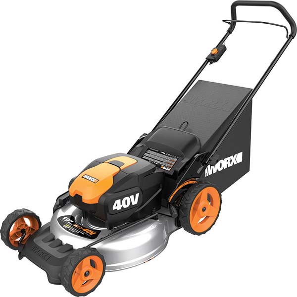 Worx Lawn Mowers: Power Type: Battery; Cutting Width: 19.0 in - WG751