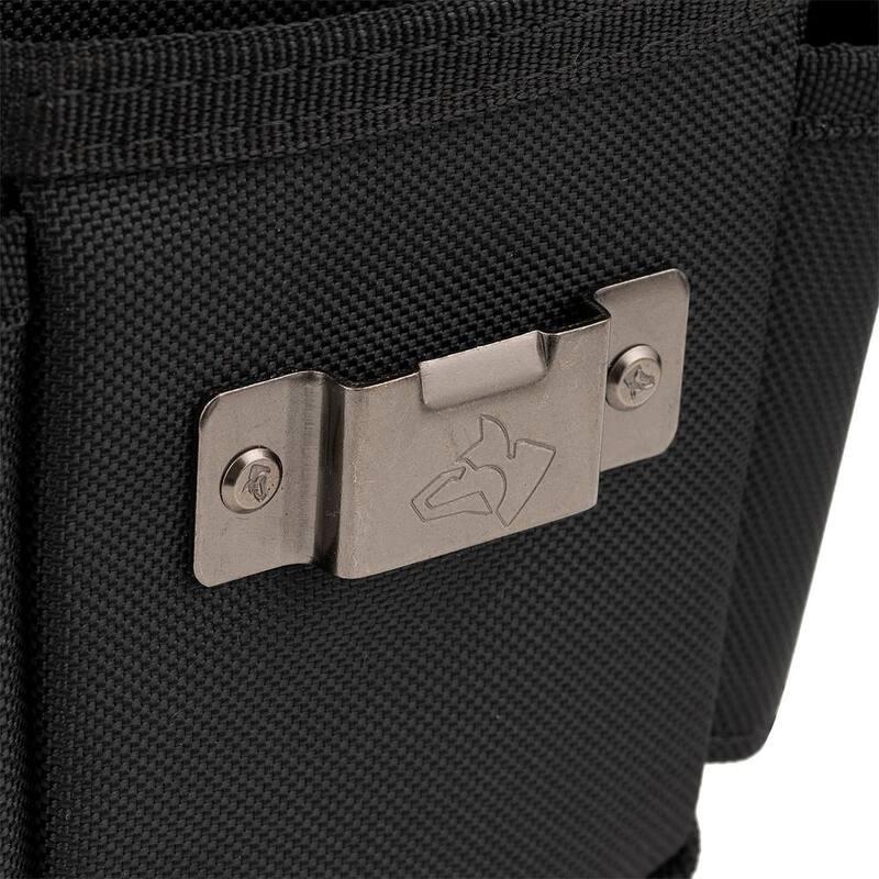 Husky 6.7 in. Black 3-Pocket Utility Tool Belt Pouch - HD00130-TH