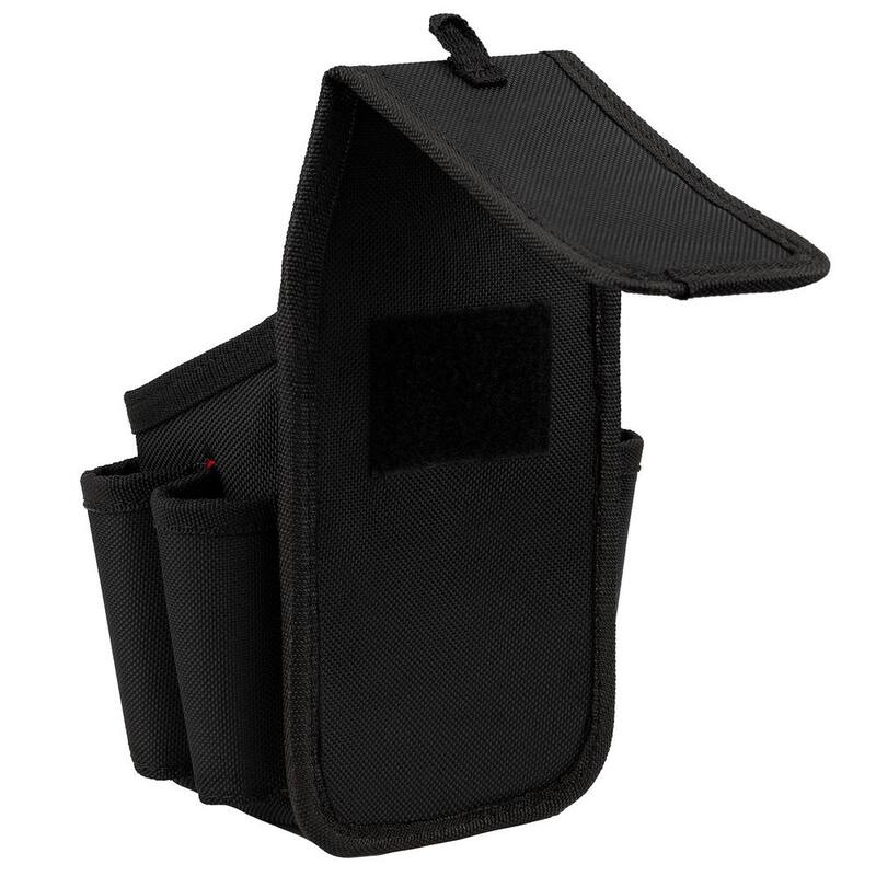 Husky 6.7 in. Black 3-Pocket Utility Tool Belt Pouch - HD00130-TH