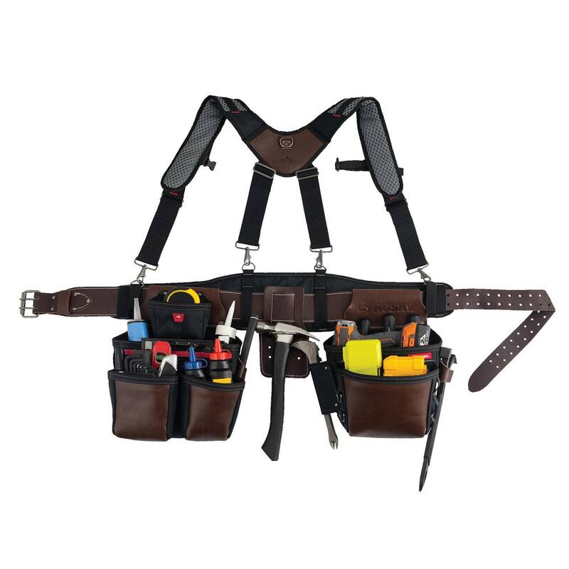 Husky Pro Level Work Tool Belt with Suspenders - HD55505-TH