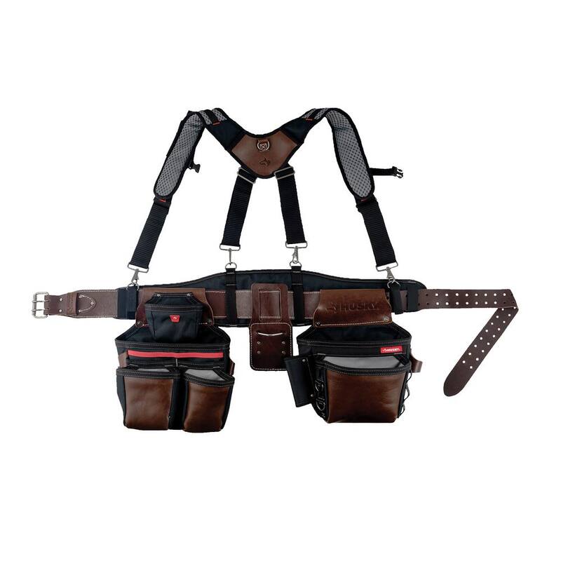 Husky Pro Level Work Tool Belt with Suspenders - HD55505-TH