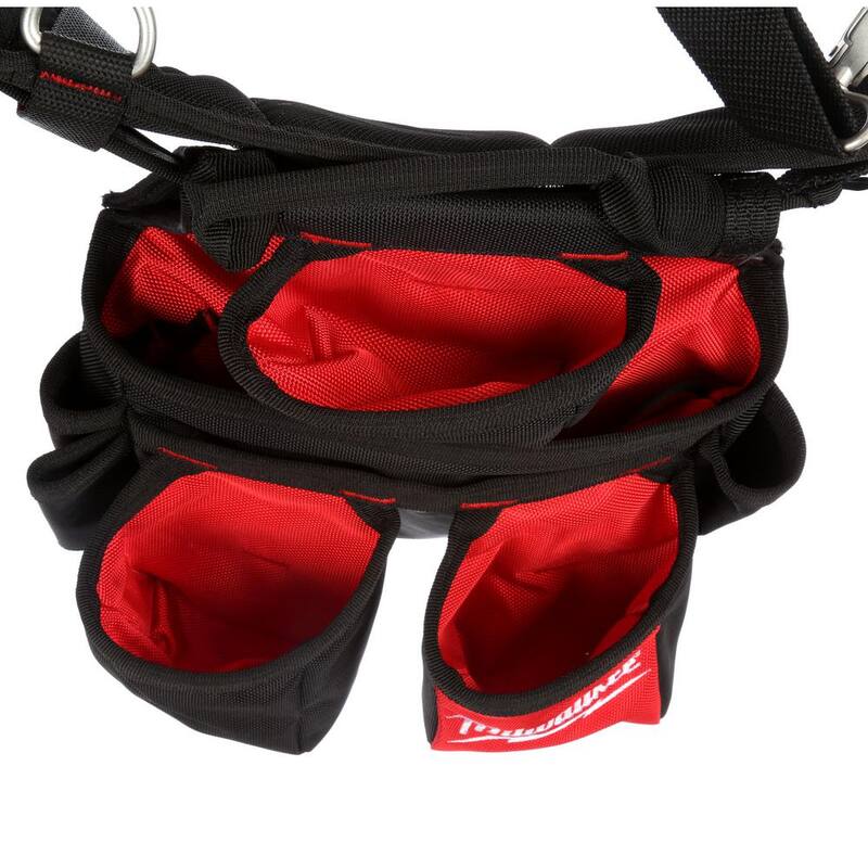 Milwaukee General Contractor Work Waist Tool Belt with Suspension Rig and 6-in-1 Wire Pliers - 48-22-8120-48-22-3079