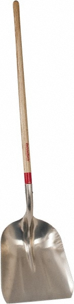 Ampco Scooping Shovel: Aluminum, Square, 14" Blade Width - S-79FG