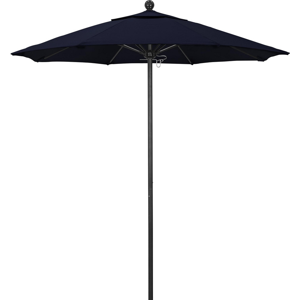 California Umbrella Patio Umbrella: 90" Dia, 8' High, Pacifica, Navy Blue, Aluminum Frame - 194061626535
