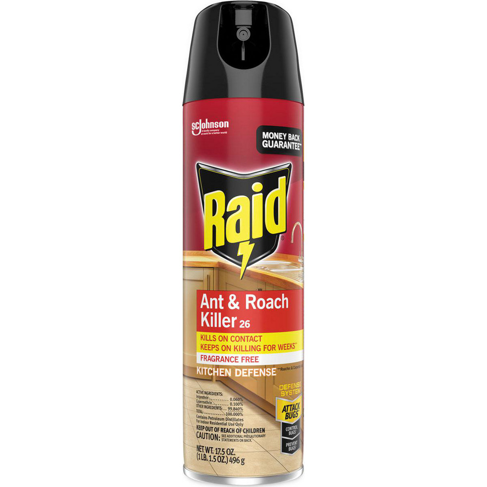 Raid Insecticides & Repellents: Insecticide, Firebrats, Mosquitoes, Ants, Scorpions, Crickets, Gnats, Roaches, Flying Moths, Silverfish, Fleas, Flies, Liquid, Outdoor, Indoor - SJN335684