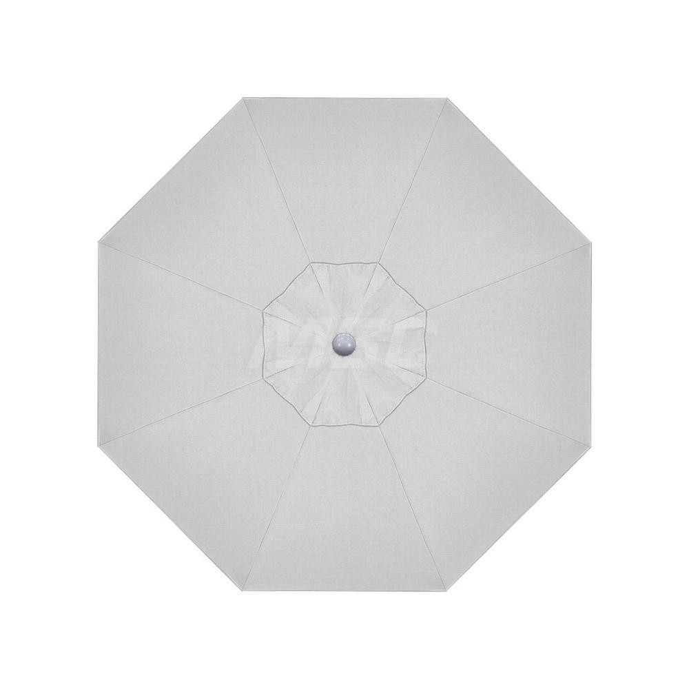 California Umbrella Patio Umbrella: 90" Dia, 7.5' High, Solution Dyed Polyester, White, Aluminum & Fiberglass Frame - 194061357668