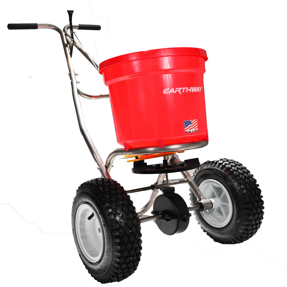 Earthway Landscape Spreaders: Walk Behind Broadcast, Fixed T, Pneumatic - 21701
