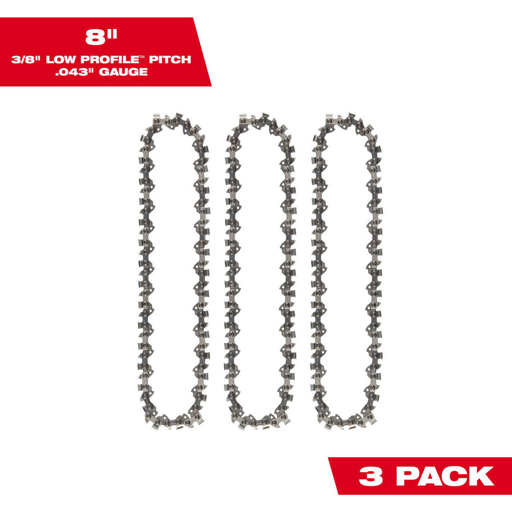 Milwaukee Tool Outdoor Power Equipment Accessories: Accessory Type: Chain; For Use With: M18 FUEL™ HATCHET™ 8" Pruning Saw (3004-20) - 49-16-2817