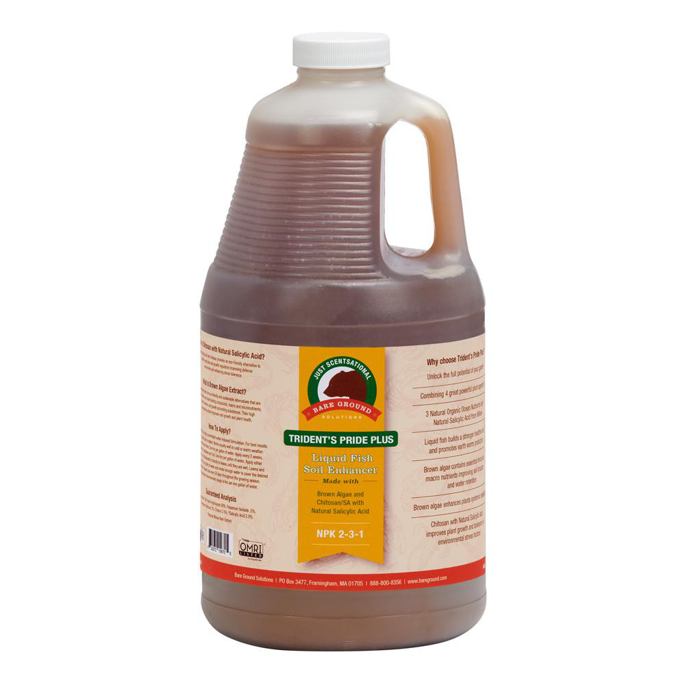 Bare Ground Solutions Garden & Pump Sprayer Accessories: Description: Trident's Pride Plus Liquid Fish Soil Enhancer NPK 2-3-1 64oz bottle; Form: Liquid - TPCH-64G