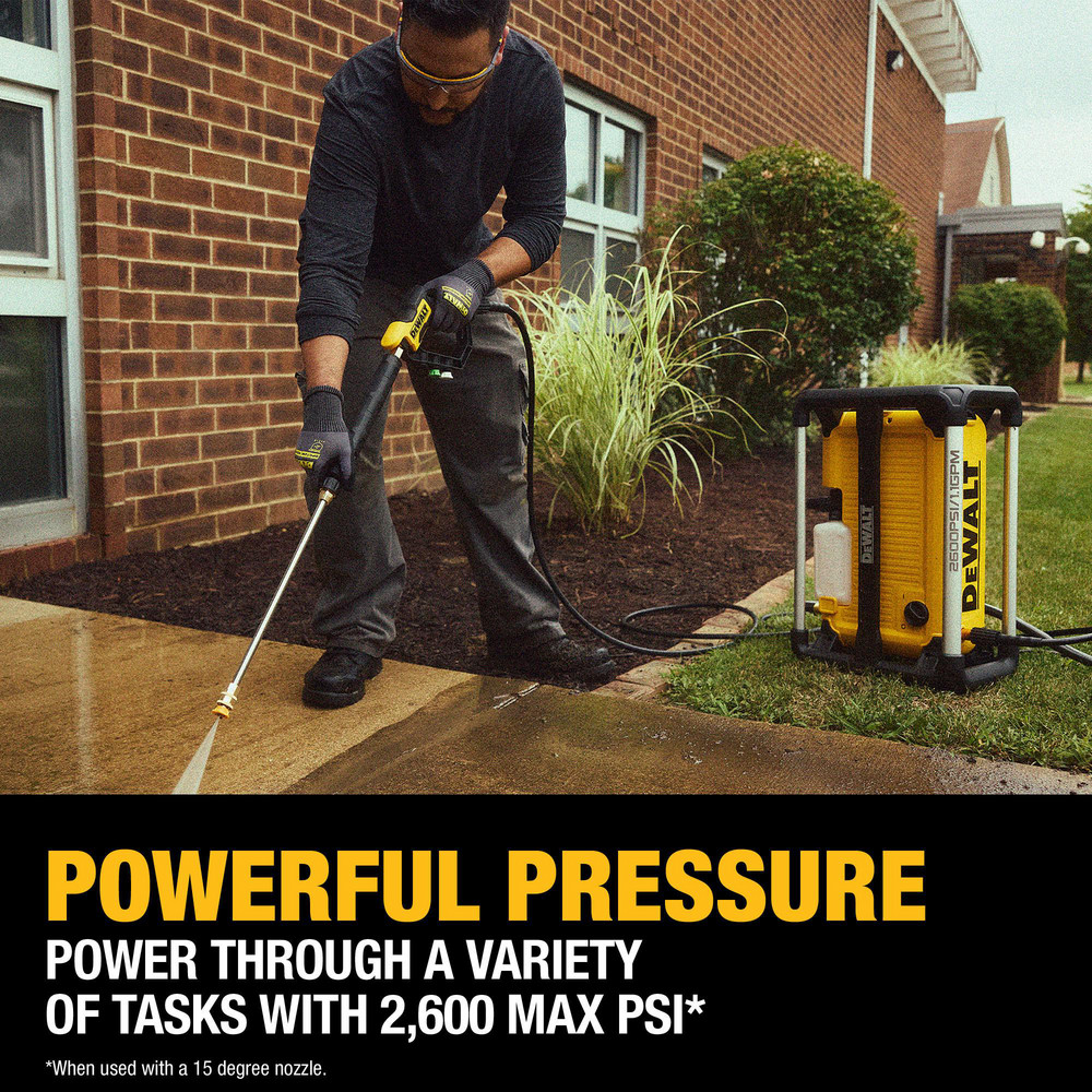 DeWALT Pressure Washer: 2600.00 psi, Cold Water, Electric Power - DWPW2600