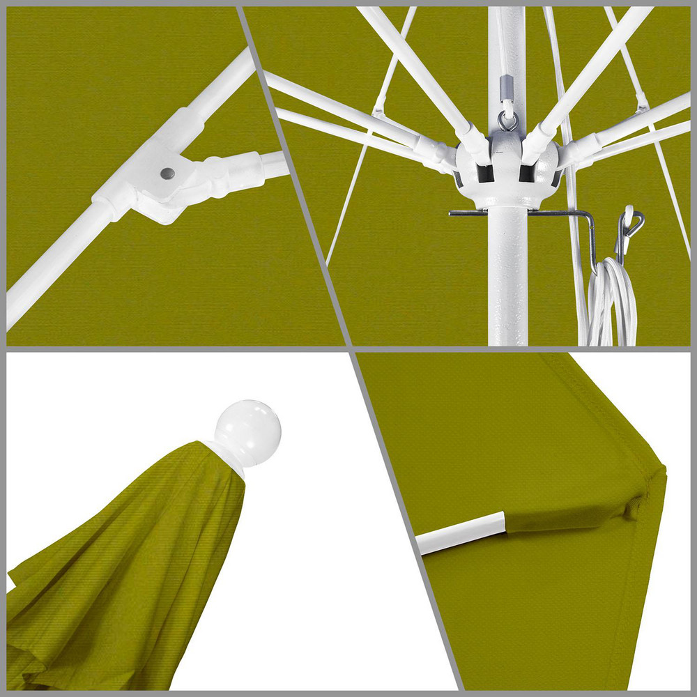 California Umbrella Patio Umbrella: 108" Dia, 8.583' High, Pacifica, Ginkgo, Aluminum Frame - 194061627051