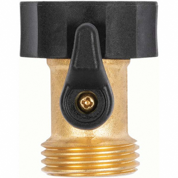 ANDERSON METALS Female Garden Hose Swivel: Female Hose to Female Hose Swivel, 3/4" GHT, Brass - 757403-12