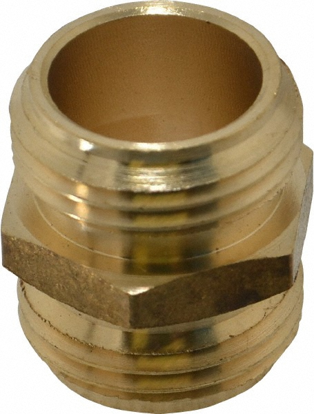 ANDERSON METALS Female Garden Hose Swivel: Female Hose to Female Hose Swivel, 3/4" GHT, Brass - 757403-12