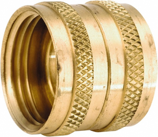 ANDERSON METALS Female Garden Hose Swivel: Female Hose to Female Hose Swivel, 3/4" GHT, Brass - 757403-12