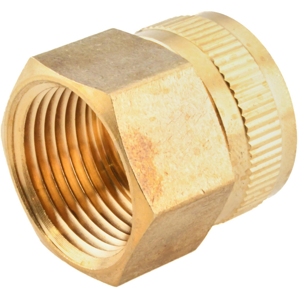 CerroBrass Garden Hose Fitting: Female Hose to Female Pipe Swivel, FPT, Brass - 30006