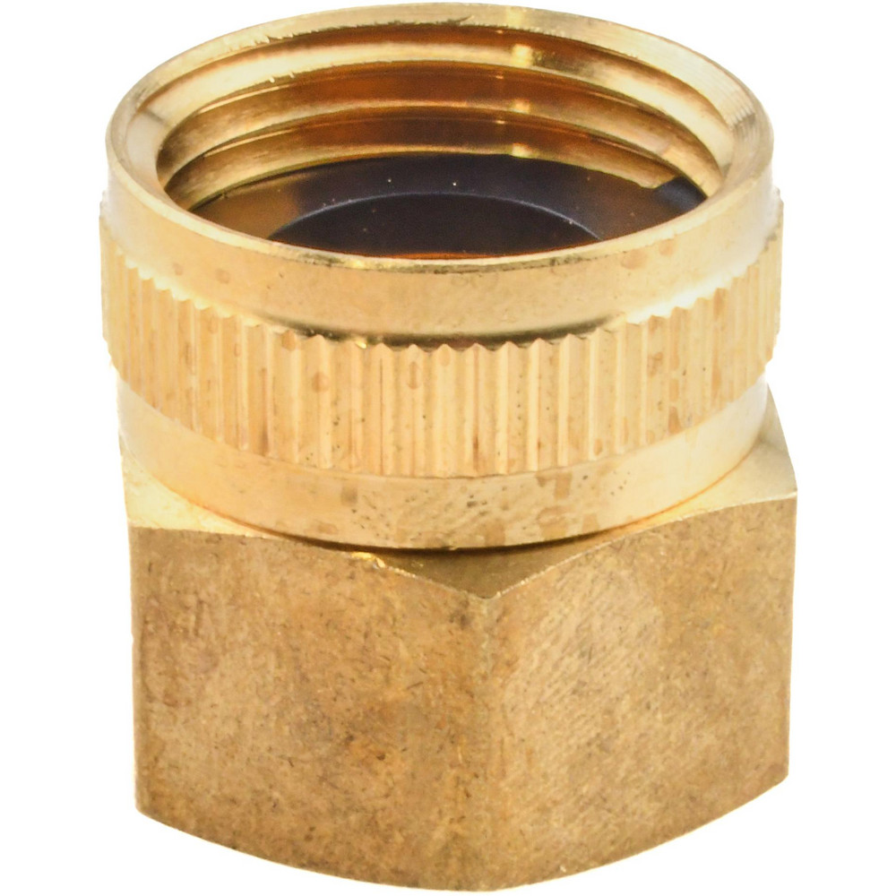 CerroBrass Garden Hose Fitting: Female Hose to Female Pipe Swivel, FPT, Brass - 30006