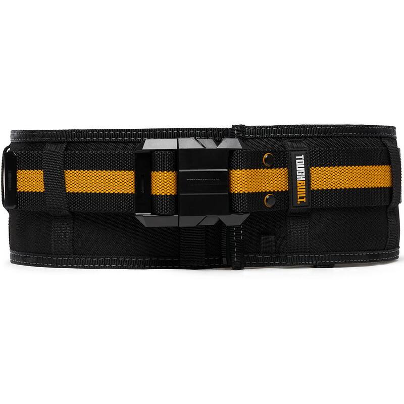 TOUGHBUILT 5.75" Universal Padded Belt with Heavy Duty Buckle and Back Support, Black with ClipTech attachment points - TB-CT-41P