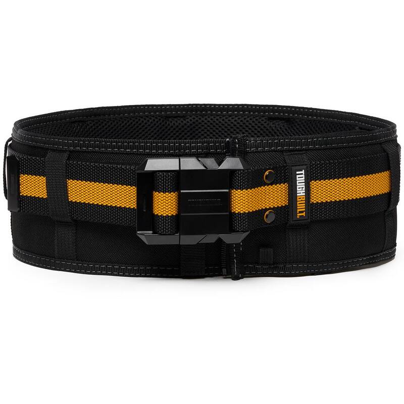 TOUGHBUILT 5.75" Universal Padded Belt with Heavy Duty Buckle and Back Support, Black with ClipTech attachment points - TB-CT-41P