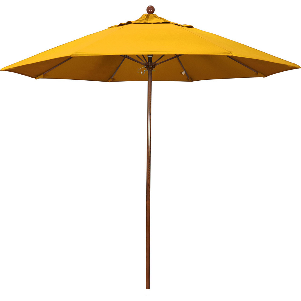 California Umbrella Patio Umbrella: 108" Dia, 8.583' High, Pacifica, Canvas, Aluminum Frame - 194061627747