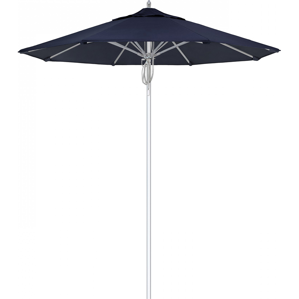 California Umbrella Patio Umbrella: 90" Dia, 7.5' High, Solution Dyed Acrylic, Macaw, Aluminum & Fiberglass Frame - 194061358849