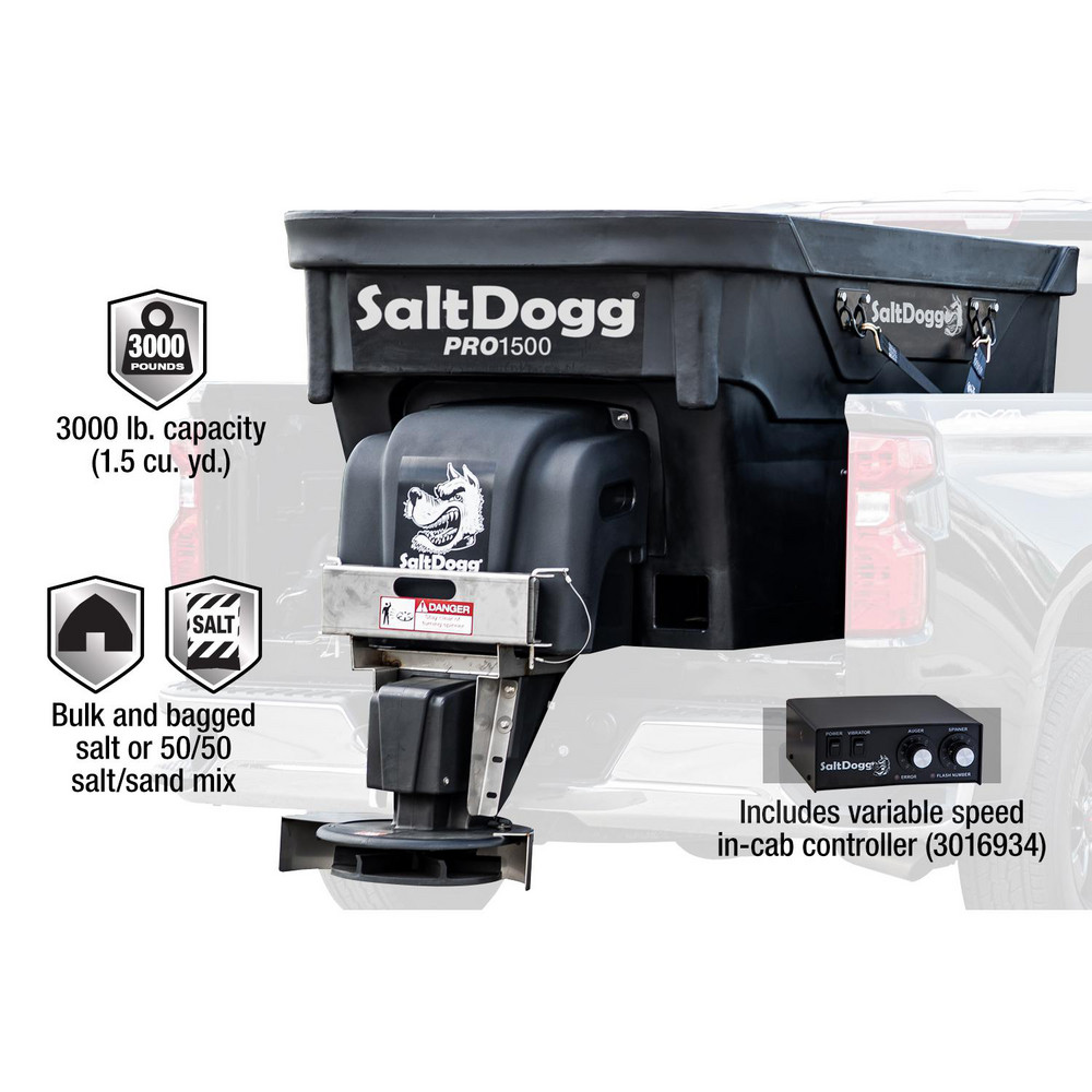 Buyers Products Electric Poly Hopper with Auger Landscape Spreader: - PRO1500
