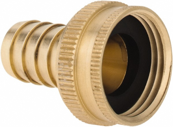 Nelson Garden Hose Connector: 0.75" Hose, Female, Male & Quick Connect, GHT, Brass - 801904-1002