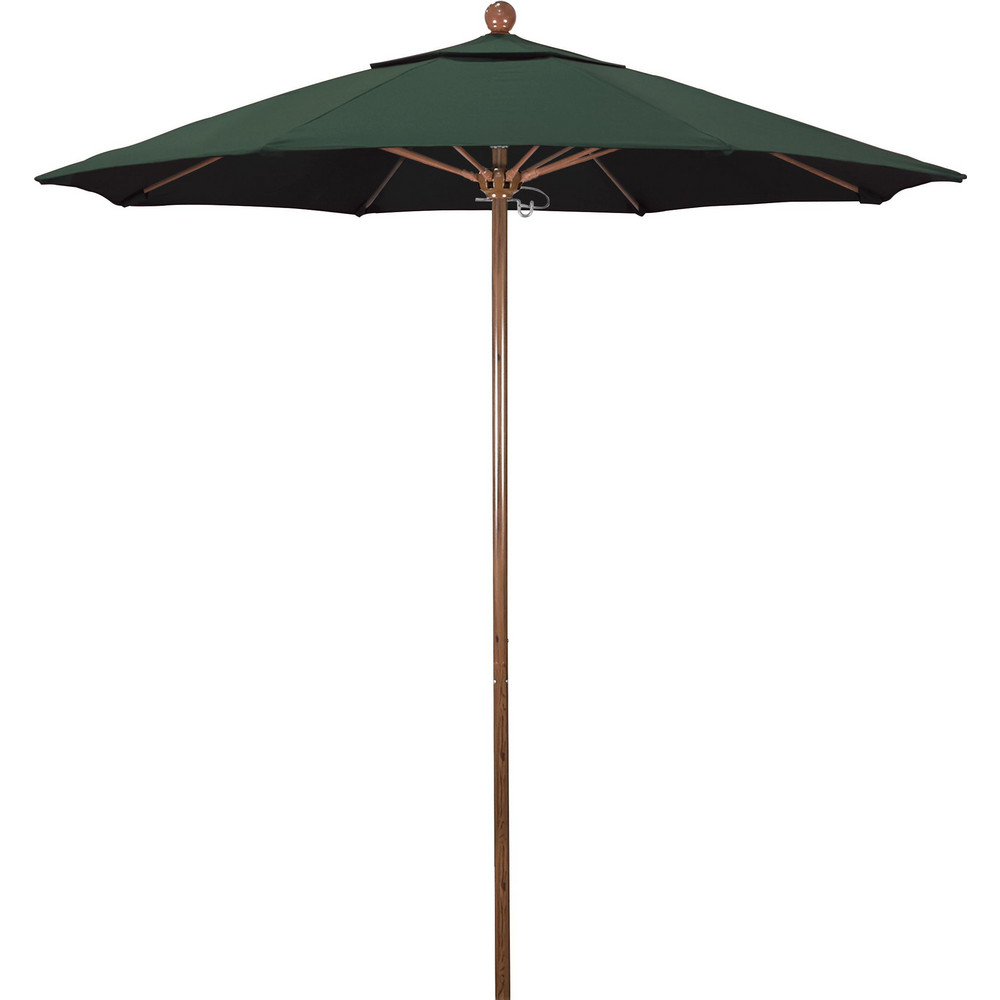 California Umbrella Patio Umbrella: 90" Dia, 8' High, Pacifica, Hunter Green, Aluminum Frame - 194061626559