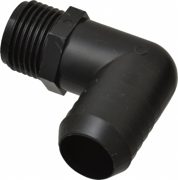 Green Leaf Garden Hose Adapter: Male Hose to Barb, 3/4" MGHT, Polypropylene - EL 3410 GP