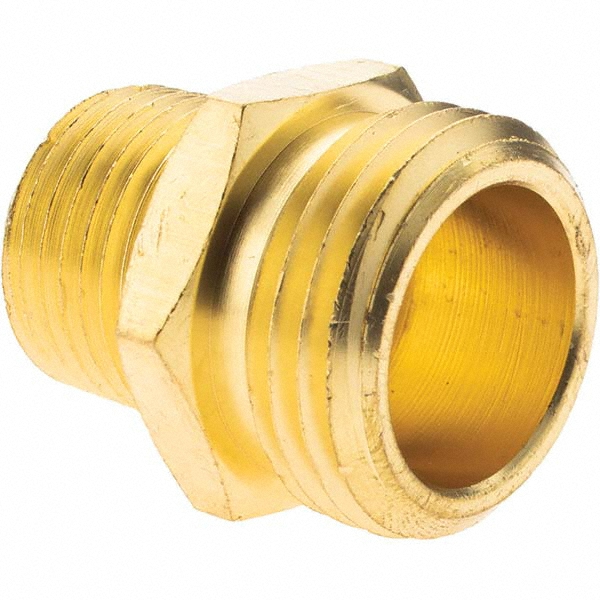 Value Collection Garden Hose Adapter: Male Hose to Male Pipe, 3/4 x 1/2", Brass - 12326
