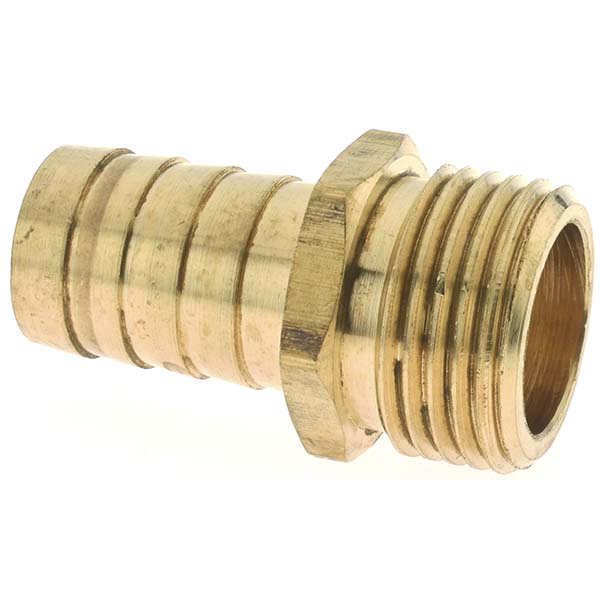 Value Collection Garden Hose Adapter: Male Hose to Male Pipe, 3/4 x 1/2", Brass - 12326
