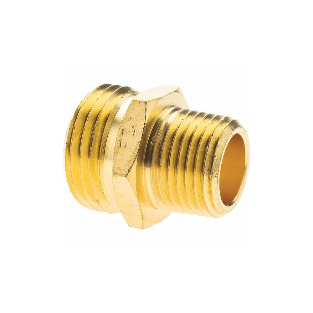 Value Collection Garden Hose Adapter: Male Hose to Male Pipe, 3/4 x 1/2", Brass - 12326